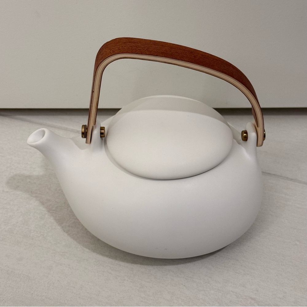 Matte White Ceramic Teapot